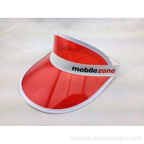Summer Transparent PVC Plastic Sun Visor Hat Womens UV Prot